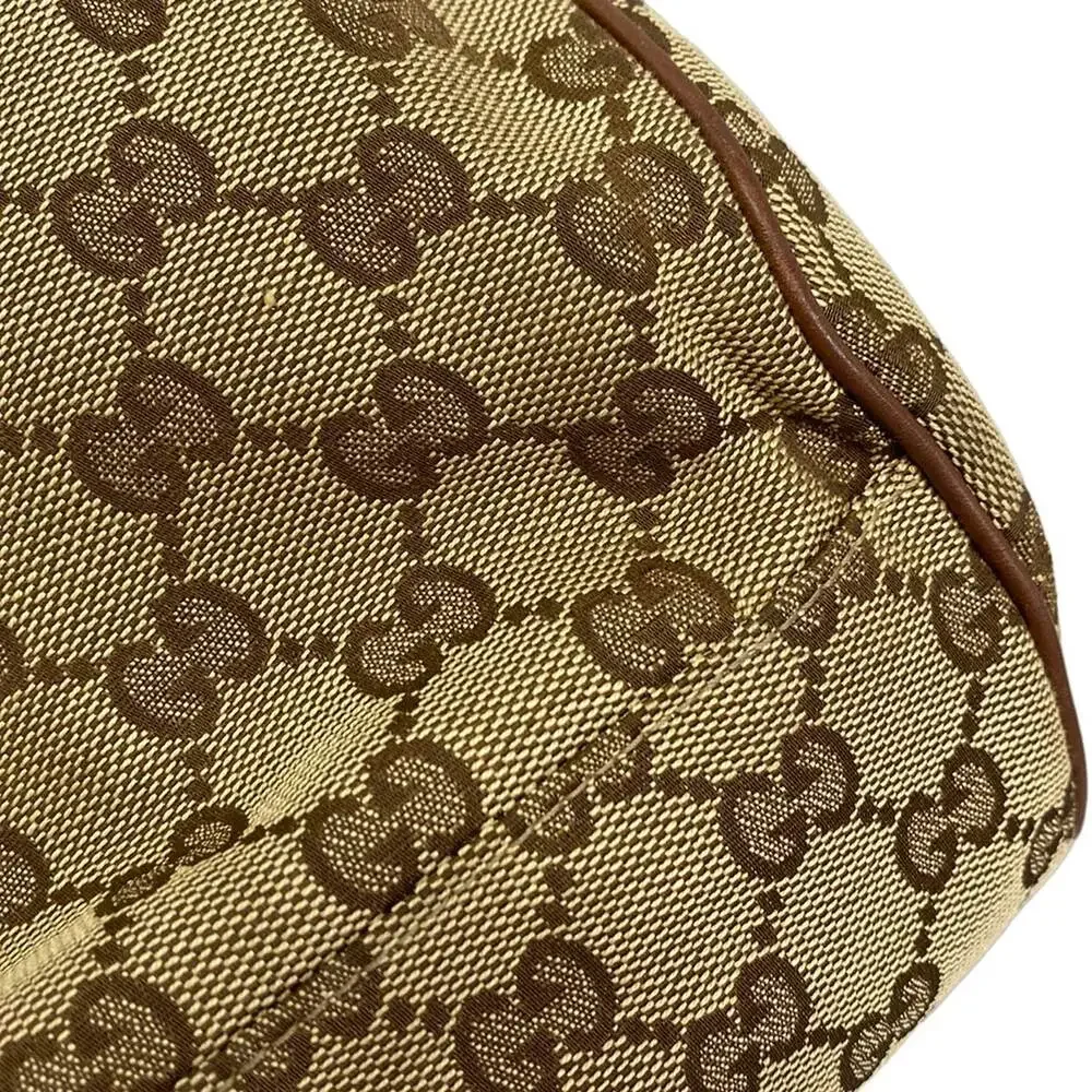 Gucci GG/Sukey Handbag 223974 Beige Dark Brown Jacquard Leather
